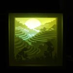 ruông bậc thang đèn giấy nghệ thuật